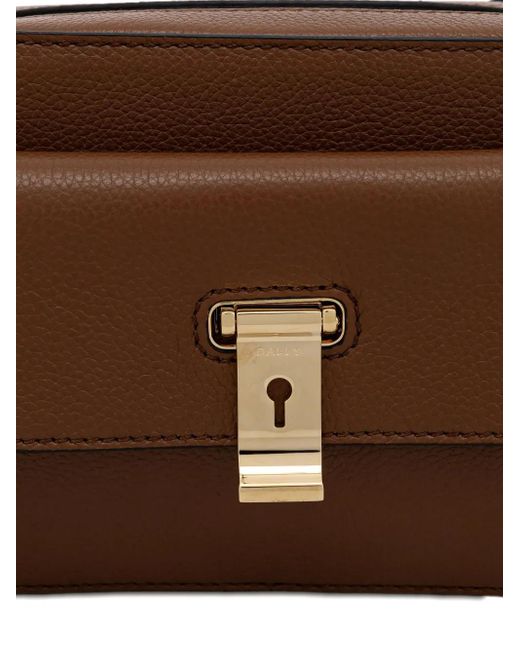 Bally Lock Me ショルダーバッグ S Brown