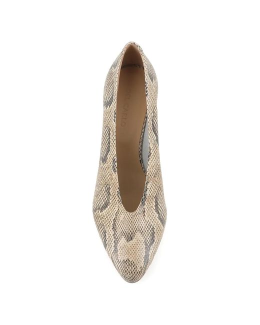 Roberto Del Carlo Multicolor Snakeskin Pumps