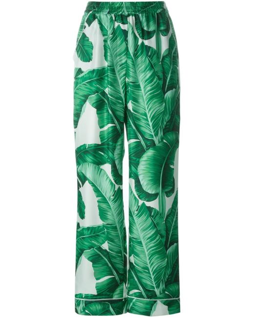 Dolce \u0026 Gabbana Silk Banana Leaf Print 