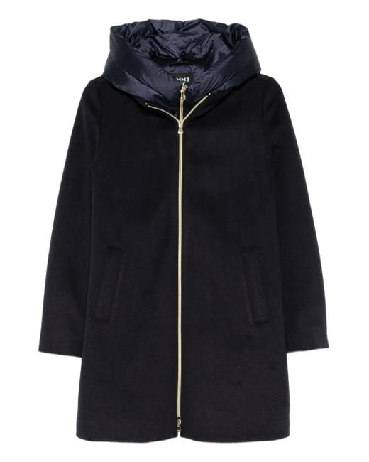 Cappotto Monopetto Bacio Con Cappuccio di Marella in Black