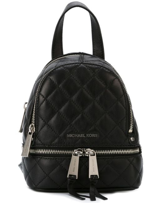 Michael kors mini black backpack hot sale