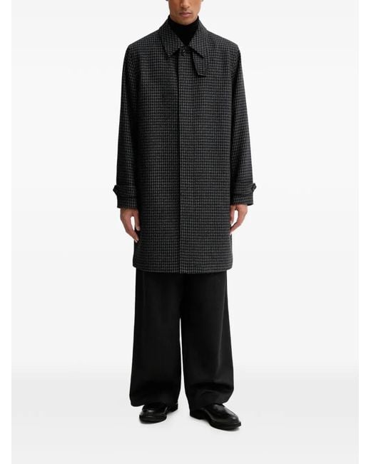 Abrigo con motivo pied de poule HUGO de hombre de color Black
