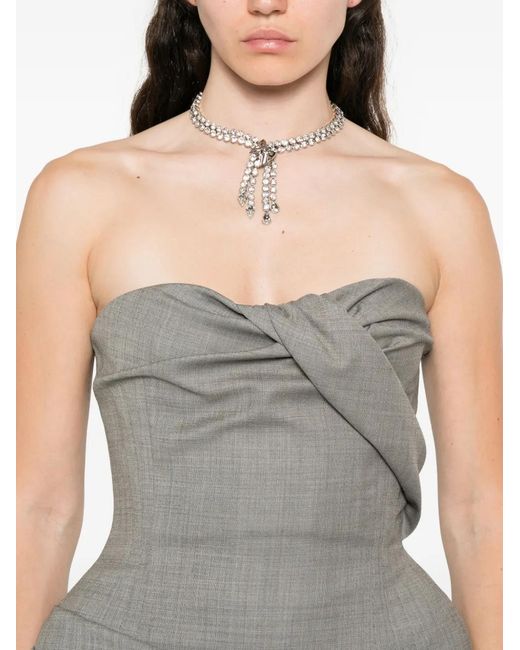 Magda Butrym Gray Twisted Draped Dress