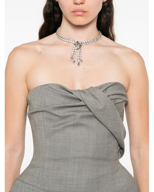 Magda Butrym Gray Twisted Draped Dress