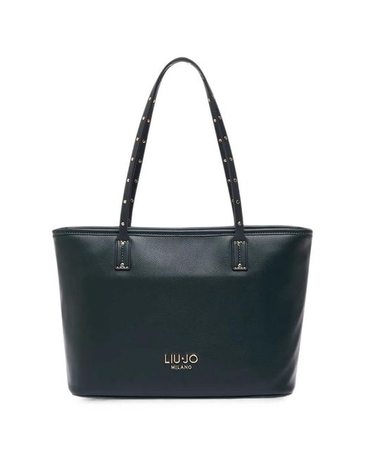 Liu Jo Black Stud-Embellished Tote Bag
