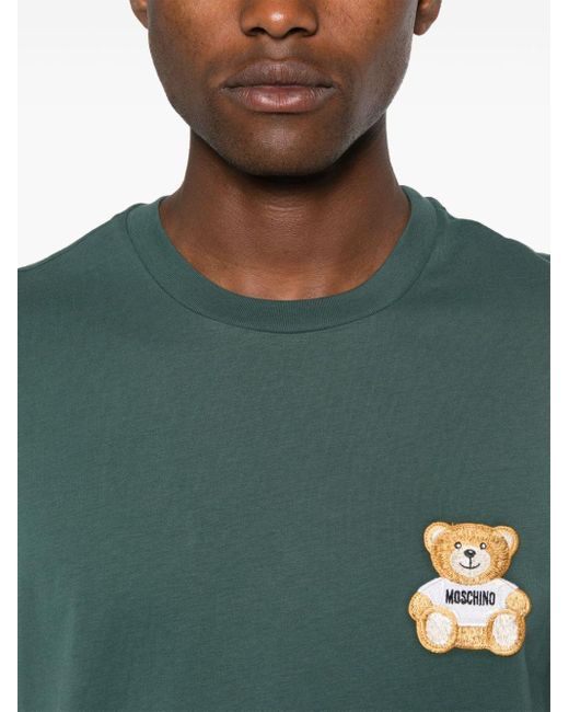 T-shirt en coton à motif Teddy Bear Moschino pour homme en coloris Green