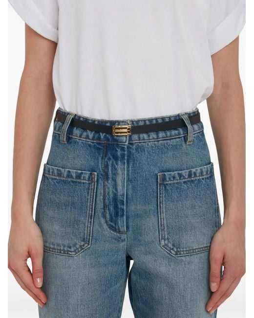 Victoria Beckham White Micro Frame Belt
