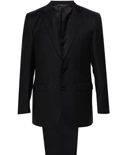 Canali Black Single-Breasted Wool Suit for men