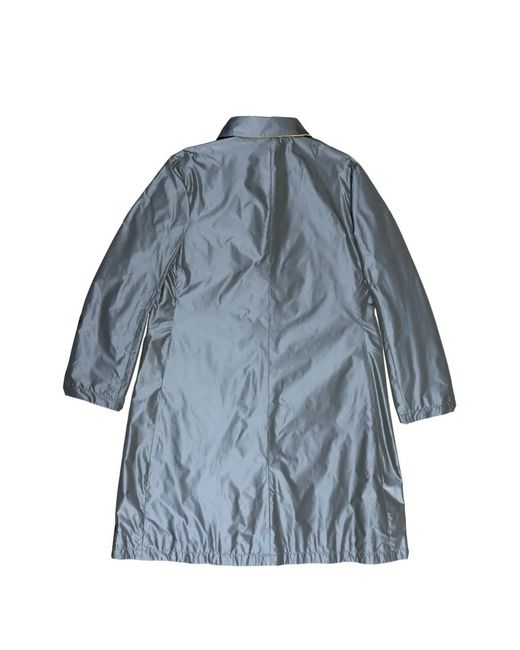 Herno Blue Reversible Button-Front Coat