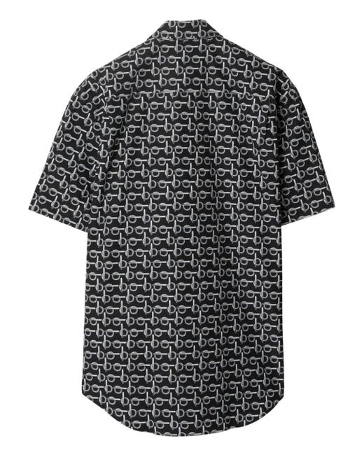 Burberry Black B Cotton Shirt for men