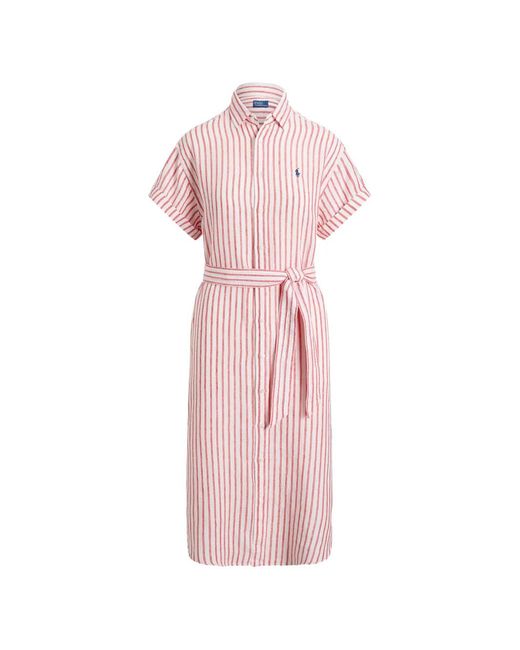 Polo Ralph Lauren Pink Striped Shirtdress