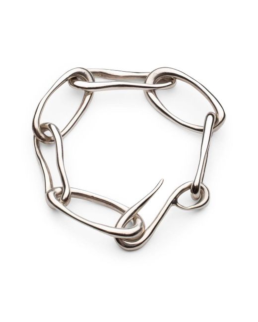 Sophie Buhai Roman Chain-link Silver Bracelet White