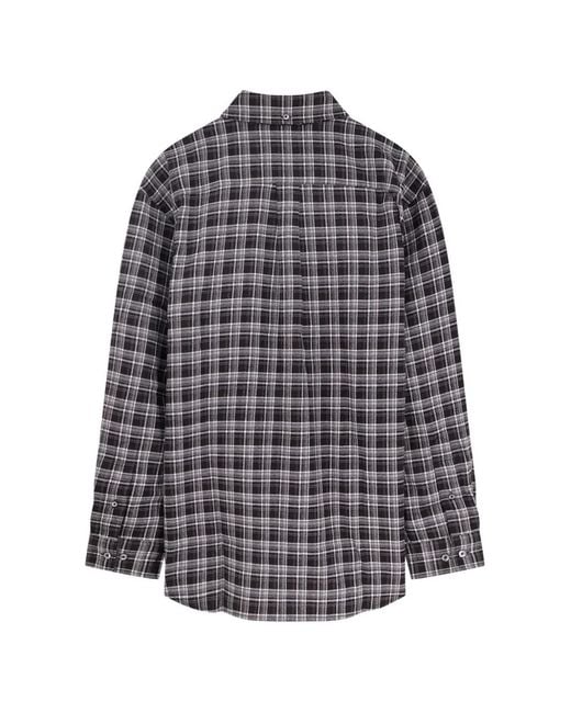 DUNST Gray Check-Flannel Button-Down Shirt