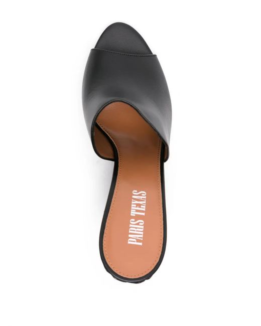 Paris Texas Black Deia 100Mm Leather Mules