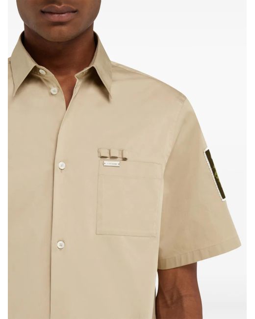 メンズ Ferragamo ロゴ シャツ Natural