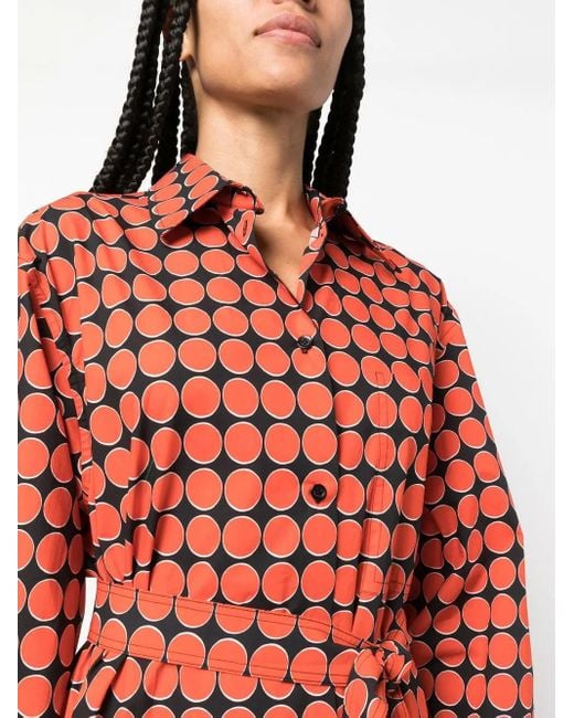Sportmax モノグラム シャツドレス Red