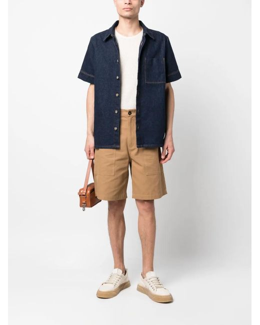 A.P.C. Natural Melbourne Cotton Canvas Shorts for men