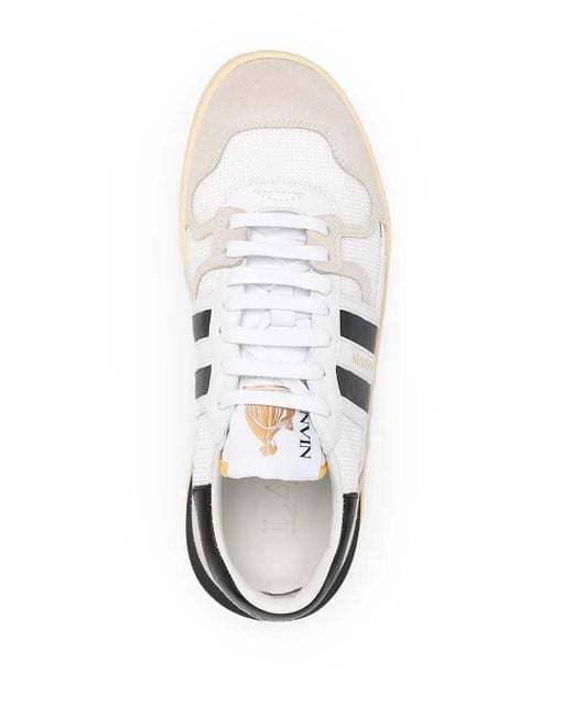 Lanvin White Clay Low Top Sneakers Shoes