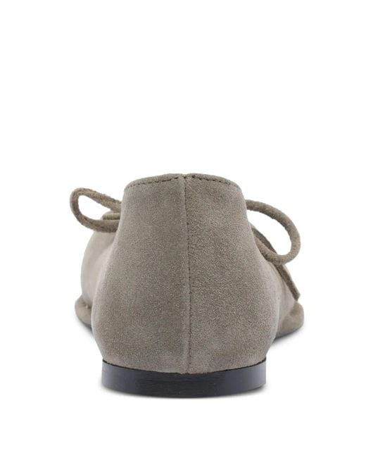 Alohas Gray Ballerinas aus Wildleder mit Schnürung