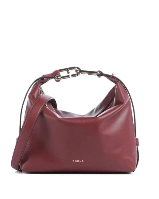 Bolso de hombro con correa de cadena Furla de color Purple