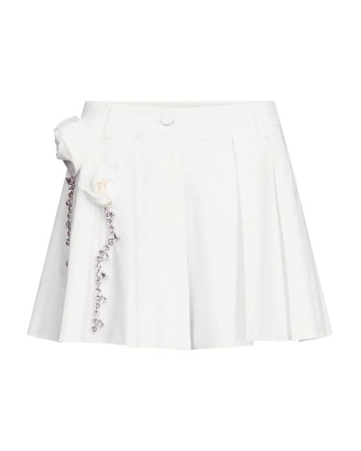 Area White Rosette Shorts