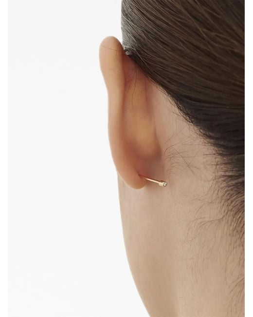 Shihara White 18Kt Twist Pin 03 Earring