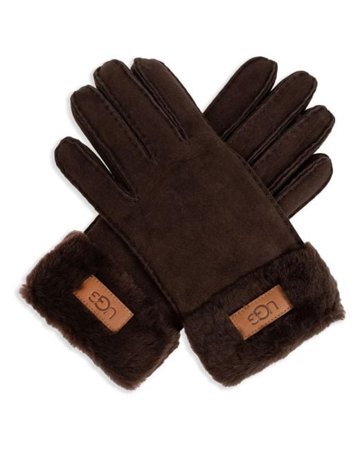 Ugg Brown Handschuhe Aus Wildleder