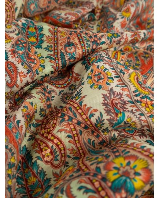 Etro Natural Paisley-Pattern Scarves
