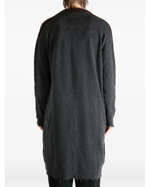 Uma Wang Black Two-Tone Cardigan for men