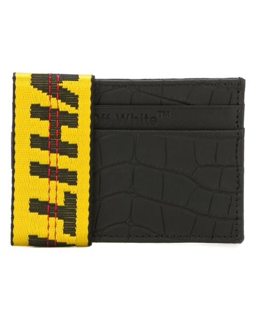 Off-White c/o Virgil Abloh Strap Detail Embossed Wallet in Black