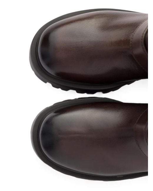 Prada Brown Leather Booties