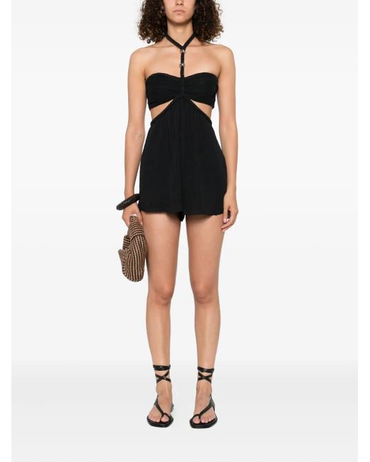 Isabel Marant Black Cut-Out Halterneck Playsuit