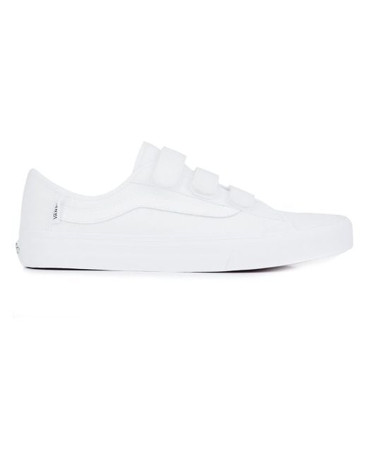 Vans Leather Velcro Strap Sneakers in White for Men | Lyst