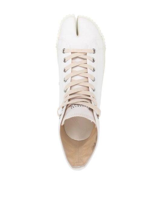 Maison Margiela White Tabi High-Top Sneakers for men