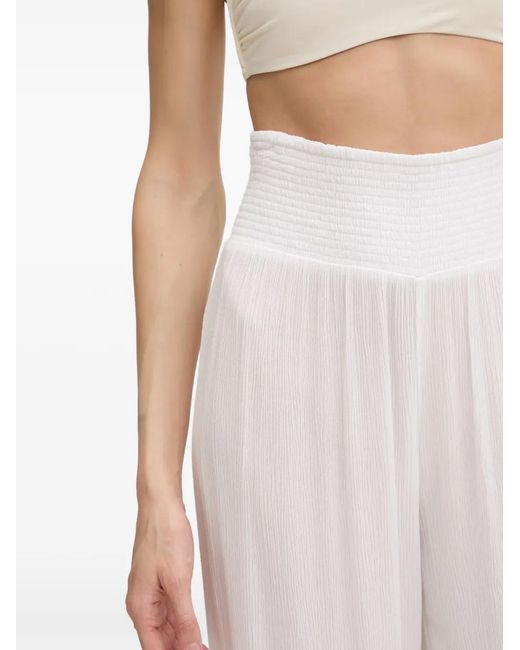 DKNY Pink Pantalon À Taille Froncée Et Plis