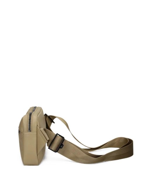Lacoste Natural Monogram-Embossed Zip-Fastening Messenger Bag for men