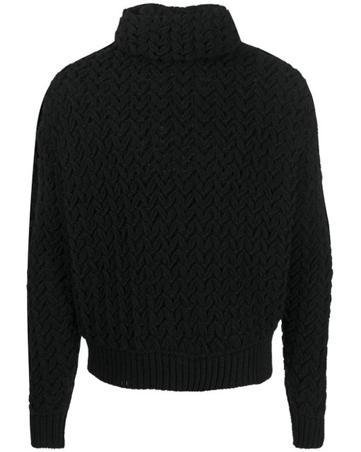 Valentino Garavani Chunky Roll-neck Jumper in Black for Men | Lyst Australia