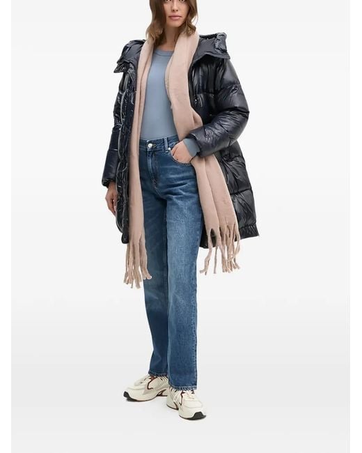 Sisley Blue Washed-Effect Bootcut Jeans