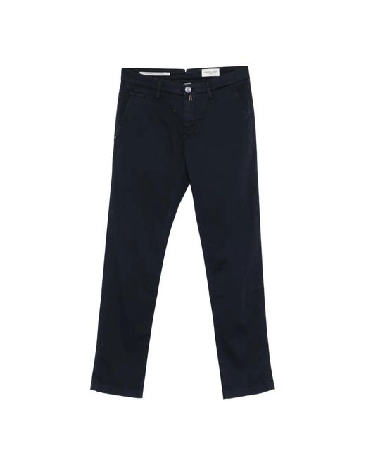 Jacob Cohen Blue Button Trousers for men