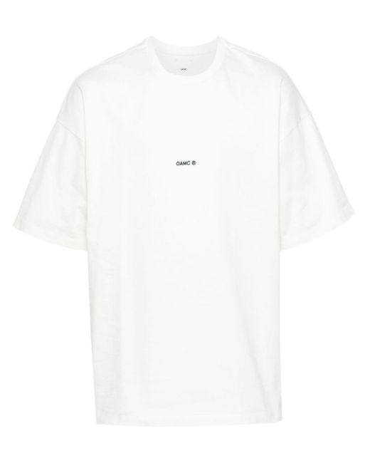 OAMC White Anthem Organic-cotton T-shirt for men