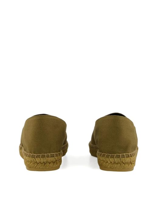 Saint Laurent Green Rubber-Sole Espadrilles for men