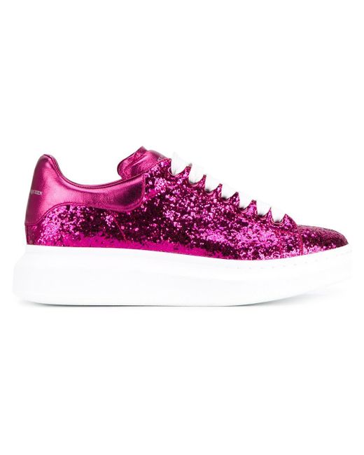Alexander McQueen Pink Glitter Sneakers