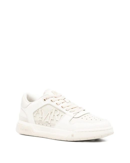 Amiri White Logo-Plaque Low-Top Sneakers for men