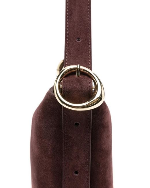 Joseph Purple M Fold Suede Bucket Bag