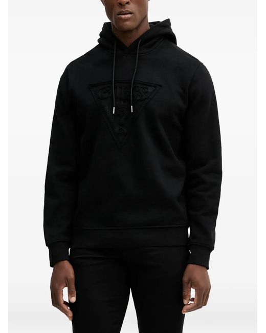 Hoodie À Logo Embossé Guess pour homme en coloris Black