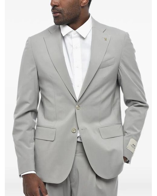 Corneliani Gray Single-Breasted Notch-Lapel Suit for men