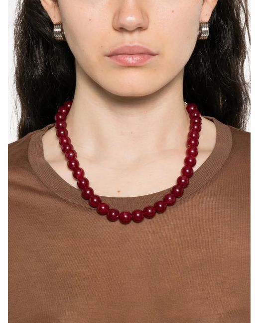 Top A Maniche Lunghe Con Scollo Rotondo di Baserange in Brown