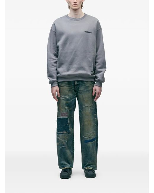 Neighborhood Green Patchwork Cotton Jeans for men