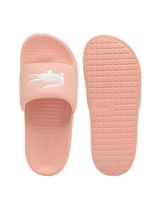Lacoste Pink Serve Logo Slides