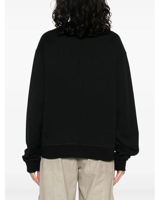 DSquared² Black Crystal-Embellished Cotton Sweatshirt